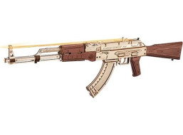 RoboTime 3D Dřevěné mechanické puzzle Útočná puška AK-47