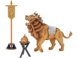 RoboTime 3D Dřevěné puzzle Bojovný lev - Warior Lion