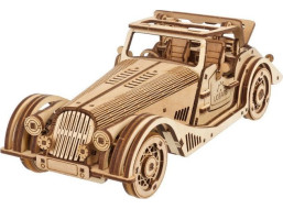 Ugears 3D dřevěné mechanické puzzle Sportovní auto Rapid Mouse