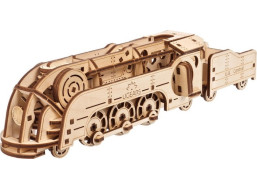 Ugears 3D dřevěné mechanické puzzle MINI Lokomotiva