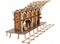 Ugears 3D dřevěné mechanické puzzle Harry Potter - vlakové nástupiště
