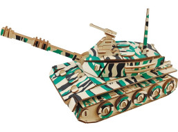 Woodcraft Dřevěné 3D puzzle Velký tank