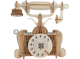 Woodcraft Dřevěné 3D puzzle Starý telefon