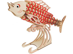 Woodcraft Dřevěné 3D puzzle Kapr