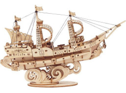 RoboTime dřevěné 3D puzzle Vojenská plachetnice