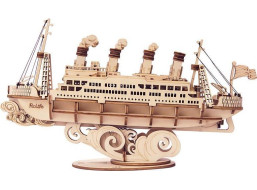 RoboTime dřevěné 3D puzzle Zaoceánský parník