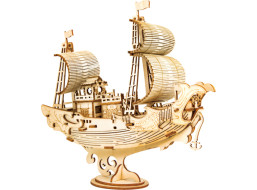 RoboTime dřevěné 3D puzzle Japonská plachetnice