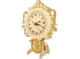 Woodcraft Dřevěné 3D puzzle hodiny na stojánku