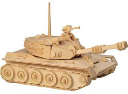 Woodcraft Dřevěné 3D puzzle tank