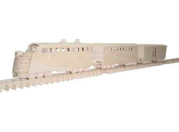Woodcraft Dřevěné 3D puzzle vlak