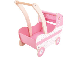 Bigjigs Toys Dřevěný kočárek pro panenky