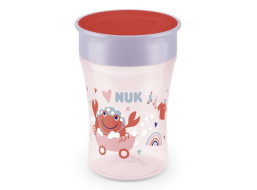 NUK hrnek Magic Cup s víčkem 230ml červená