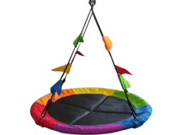 2Kids Toys Houpačka Čapí hnízdo s vlajkami barevné