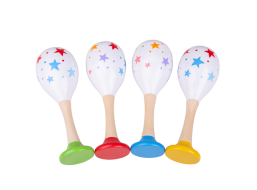 Bigjigs Toys Rumba koule hvězdičky 2 ks žlutá
