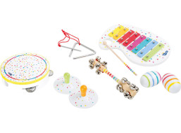 small foot Dřevěný muzikální hudební set s puntíky