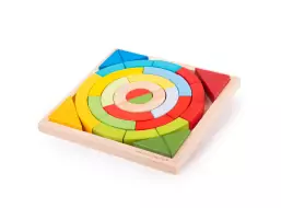Bigjigs Toys Dřevěné skládací oblouky a trojúhelníky