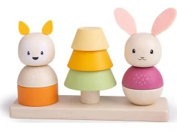 Bigjigs Baby Motorická nasazovací hračka liška a králíček