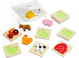 Bigjigs Toys Cestovní Hmatej a najdi farma