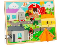 Bigjigs Toys Motorická deska každodenních dovedností