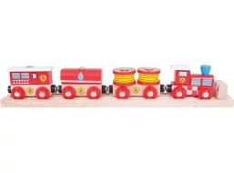 Bigjigs Rail Hasičský vlak + 3 koleje