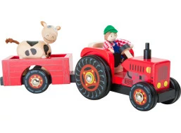small foot Dřevěný farmářský tahací traktor