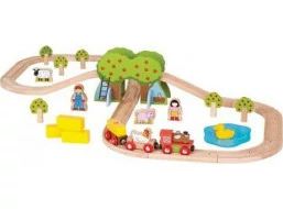 Bigjigs Rail dřevěná vláčkodráha farma - rozbaleno