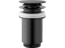 Omp Tea Umyvadlová výpust 5/4“, click-clack, velká zátka, tl. max 80mm, černá mat 7533.370.5X
