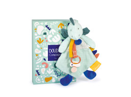 Doudou Dárková sada - Hračka s úchytem na dudlík dinosaurus zelený 23 cm