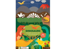 Petit Collage Znovupoužitelné samolepky se scénou Dinosauři