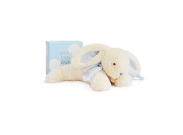 Doudou Dárková sada - Plyšový králíček modrý 30 cm