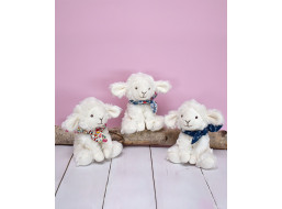 Doudou Plyšový beránek s šátkem 12 cm