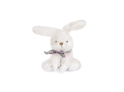 Doudou Plyšový králíček s šátkem 12 cm fialová s kytičkami