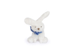 Doudou Plyšový králíček s šátkem 12 cm modrá s hvězdičkami