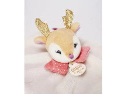 Doudou Plyšová mini hračka muchláček 20 cm srnka
