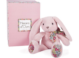 Doudou Histoire d´Ours Plyšový kamarád růžový králíček 25 cm