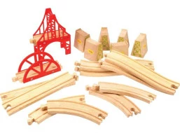 Bigjigs Rail Dřevěné koleje set most 18 dílů