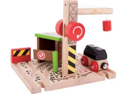 Bigjigs Rail Uhelný důl s jeřábem