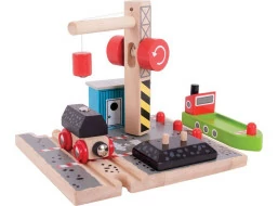 Bigjigs Rail Uhelný dok s jeřábem