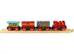 Bigjigs Rail Osobní vlak + 2 koleje