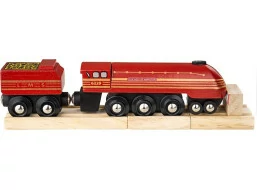 Bigjigs Rail replika lokomotivy Duchess of Hamilton + 3 koleje