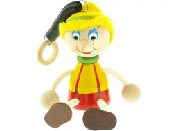 Pinocchio s kloboukem na pružině