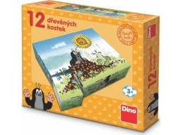 Dino Dřevěné kostky Krtkův rok 12 ks