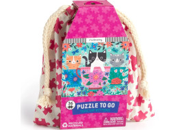 Mudpuppy Puzzle Koťata v hrnku na čaj v látkovém pytlíku 36 dílků