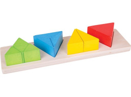 Bigjigs Toys Vkládací puzzle zlomky trojúhelníky