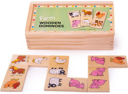 Bigjigs Toys Dřevěné domino farma