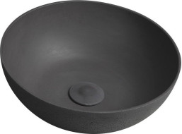 Sapho FORMIGO betonové umyvadlo na desku, Ø 39cm, antracit FG316