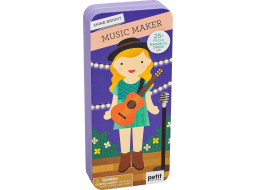 Petitcollage Magnetické puzzle Muzikantka - poškozená kovová krabička