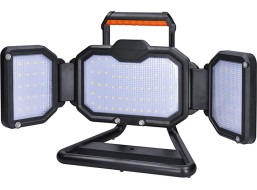 Solight LED reflektor 30W, přenosný, nabíjecí, 3000lm, oranžovo-černý
