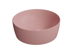 GSI NUBES keramické umyvadlo na desku průměr 40cm, blush mat 903924