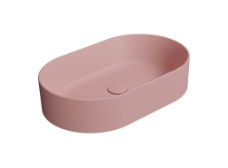 GSI KUBE X keramické umyvadlo na desku, 60x37cm, oválné, blush mat 945824
